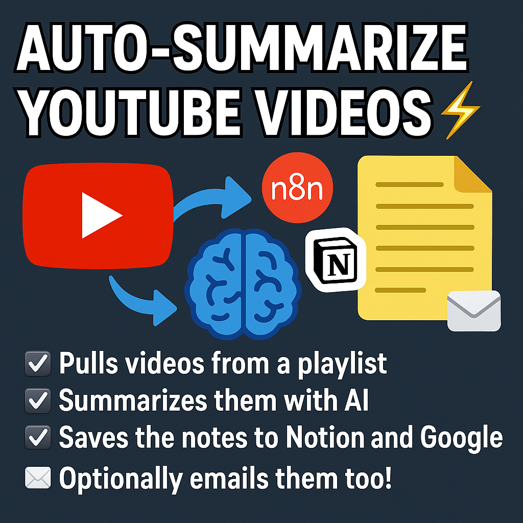 Auto-Summarize YouTube Videos with n8n
